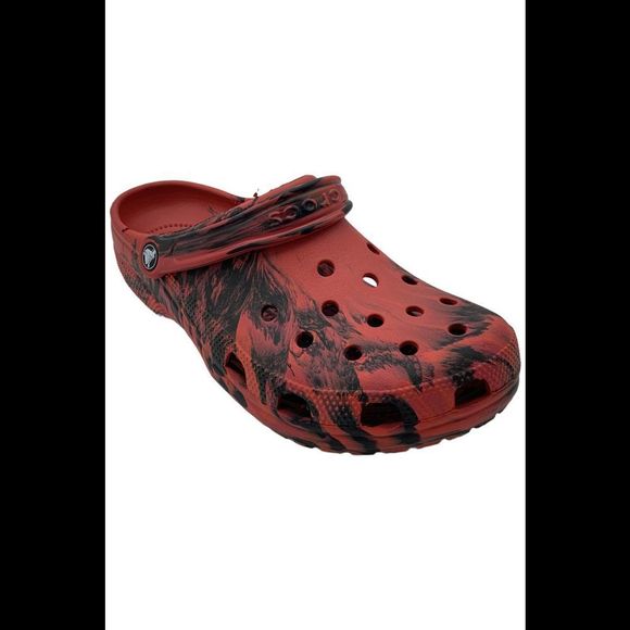 Crocs Men's Classic Marbled Tie-Dye Clog Red/Black - Medium - Picture 1 of 3